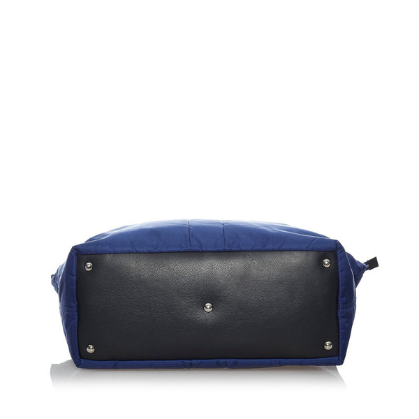 サンローラン ボストンバッグ 202128 527412 ブルー ナイロン レザー レディース SAINT LAURENT 【中古】