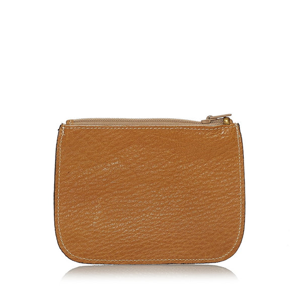 ロエベ アナグラム コインケース ブラウン レザー レディース LOEWE 【中古】