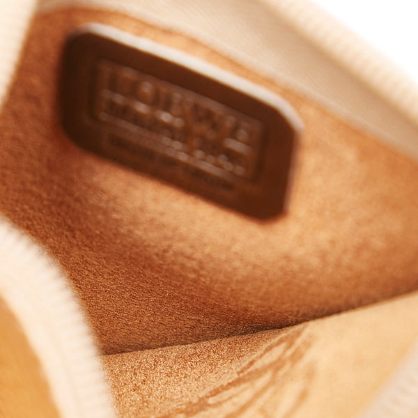 ロエベ アナグラム コインケース ブラウン レザー レディース LOEWE 【中古】