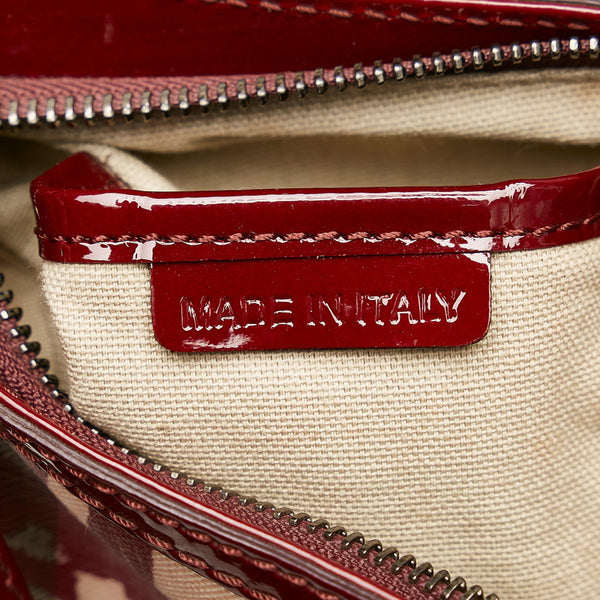 バーバリー ノバチェック ワインレッド ベージュ PVC エナメル 斜め掛け ショルダーバッグ レディース BURBERRY 【中古】