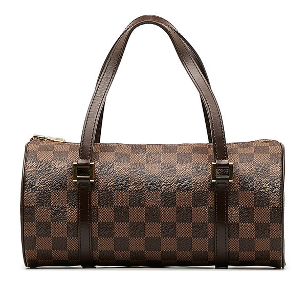ルイ ヴィトン ダミエ パピヨン30 ハンドバッグ N51303 ブラウン PVC レザー レディース LOUIS VUITTON 【中古】