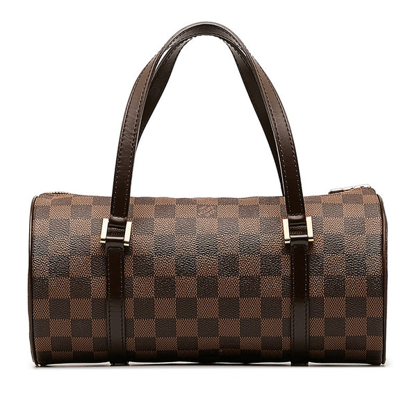 ルイ ヴィトン ダミエ パピヨン30 ハンドバッグ N51303 ブラウン PVC レザー レディース LOUIS VUITTON 【中古】