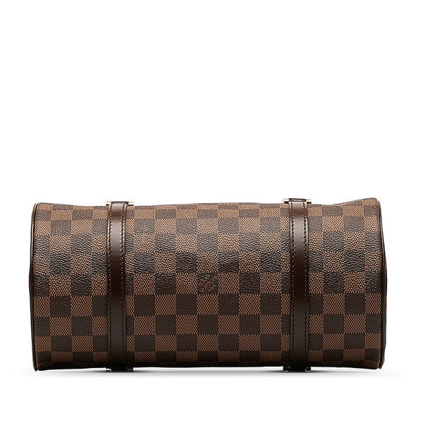 ルイ ヴィトン ダミエ パピヨン30 ハンドバッグ N51303 ブラウン PVC レザー レディース LOUIS VUITTON 【中古】