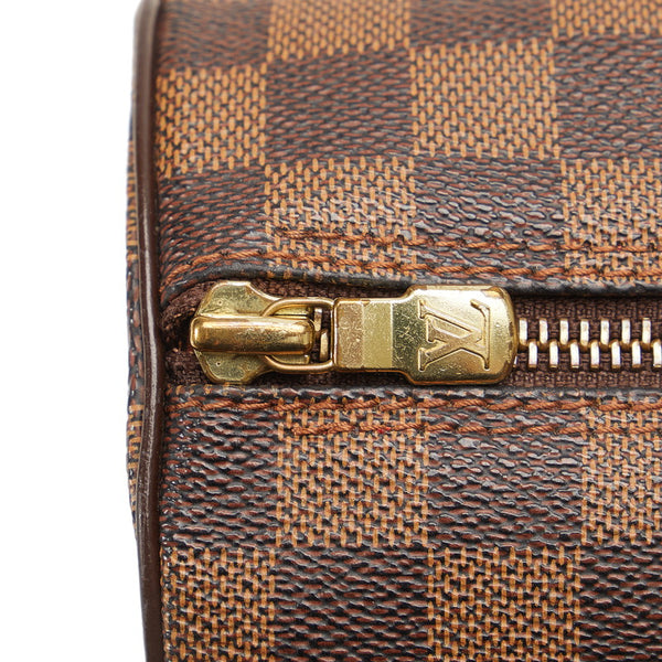 ルイ ヴィトン ダミエ パピヨン30 ハンドバッグ N51303 ブラウン PVC レザー レディース LOUIS VUITTON 【中古】