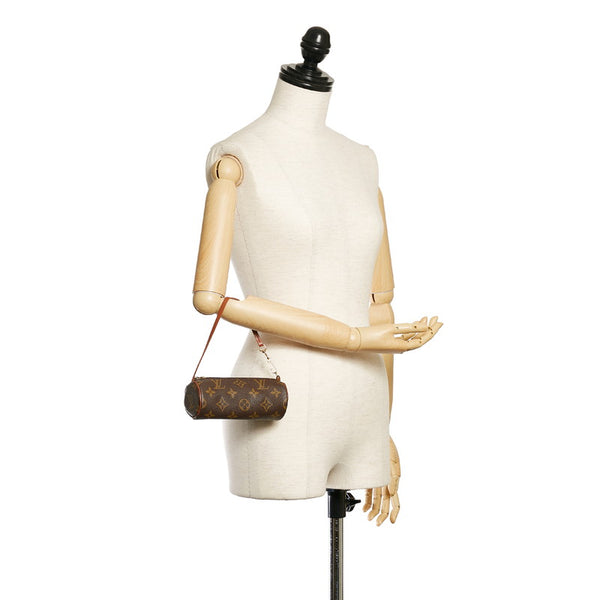 ルイ ヴィトン モノグラム パピヨン付属ポーチ ブラウン PVC レザー ポーチ レディース LOUIS VUITTON 【中古】