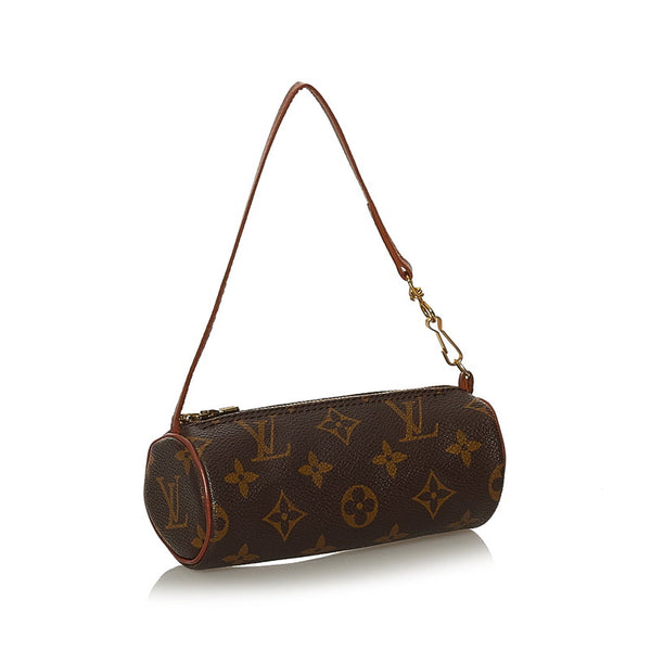 ルイ ヴィトン モノグラム パピヨン付属ポーチ ブラウン PVC レザー ポーチ レディース LOUIS VUITTON 【中古】