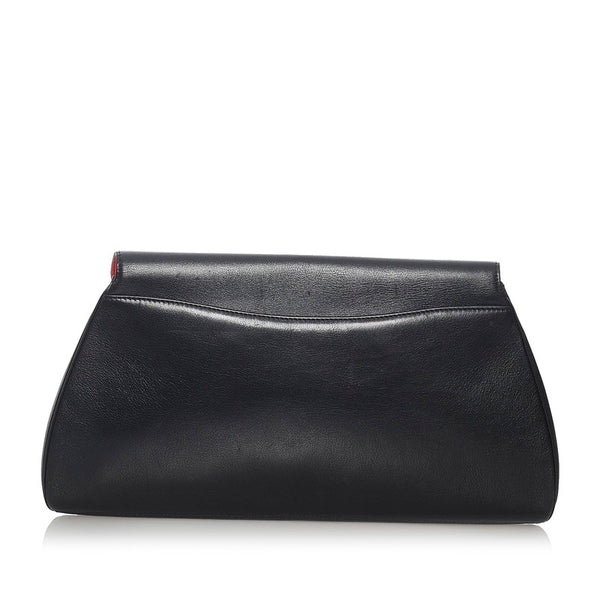 カルティエ パンテール ブラック レザー クラッチバッグ レディース CARTIER 【中古】