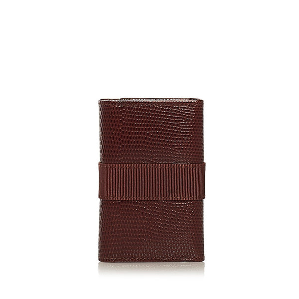 サルヴァトーレフェラガモ ヴァラ 6連 キーケース 22-3056 ブラウン レザー レディース Salvatore Ferragamo 【中古】