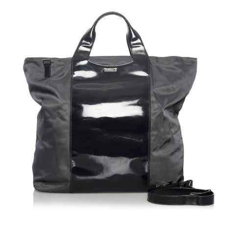 グッチ ハンドバッグ ショルダーバッグ 2way 019 2855 グレー ナイロン レザー メンズ GUCCI 【中古】