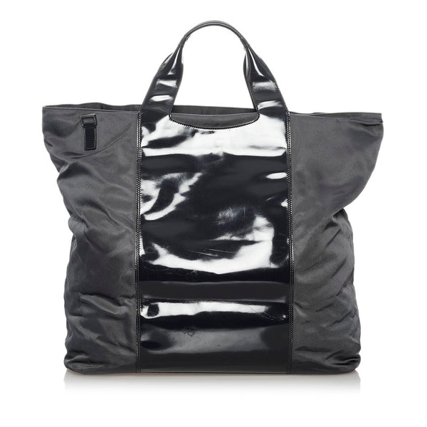 グッチ ハンドバッグ ショルダーバッグ 2way 019 2855 グレー ナイロン レザー メンズ GUCCI 【中古】