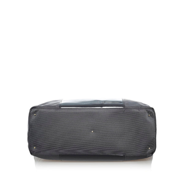 グッチ ハンドバッグ ショルダーバッグ 2way 019 2855 グレー ナイロン レザー メンズ GUCCI 【中古】