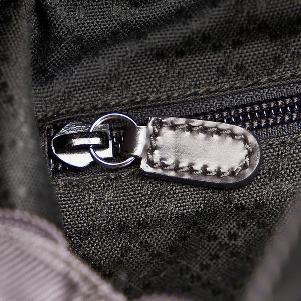 グッチ ハンドバッグ ショルダーバッグ 2way 019 2855 グレー ナイロン レザー メンズ GUCCI 【中古】