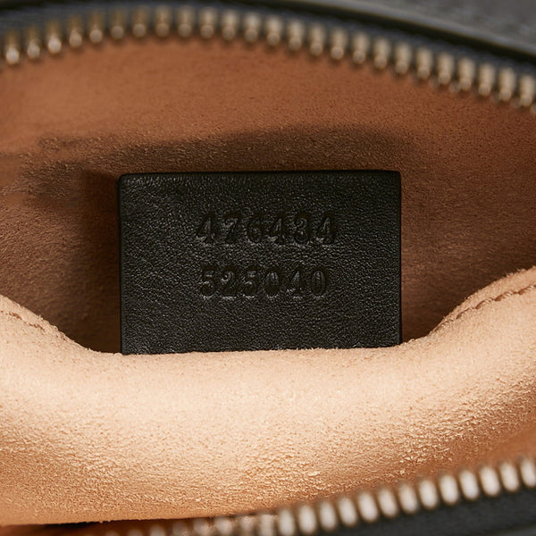 グッチ GGマーモント ウエストバッグ ボディバッグ ショルダーバッグ 476434 ブラック レザー レディース GUCCI 【中古】