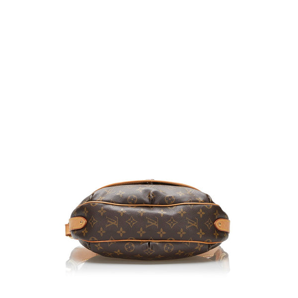 ルイ ヴィトン モノグラム トゥラムPM ハンドバッグ ショルダーバッグ M40076 ブラウン PVC レザー レディース LOUIS VUITTON 【中古】
