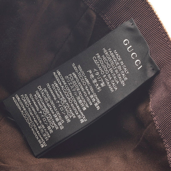 グッチ GGキャンバス シェリーライン キャップ ベースボールキャップ 200035 ベージュ キャンバス レザー メンズ GUCCI 【中古】