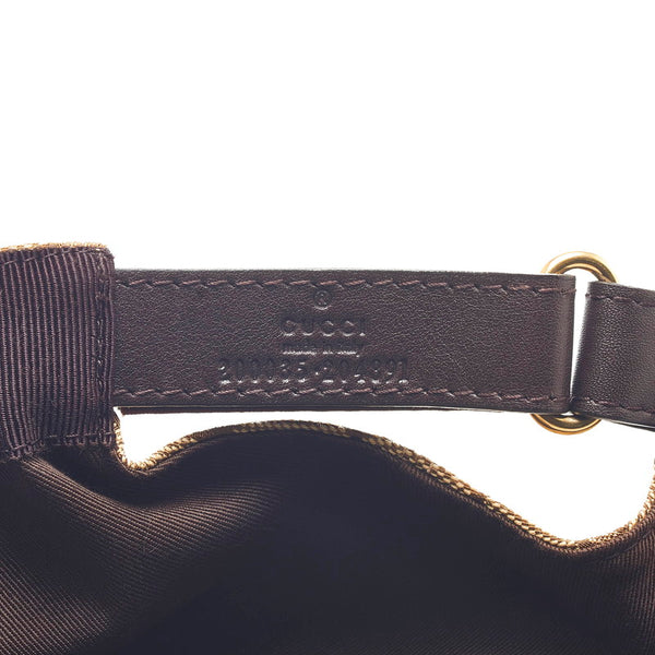 グッチ GGキャンバス シェリーライン キャップ ベースボールキャップ 200035 ベージュ キャンバス レザー メンズ GUCCI 【中古】