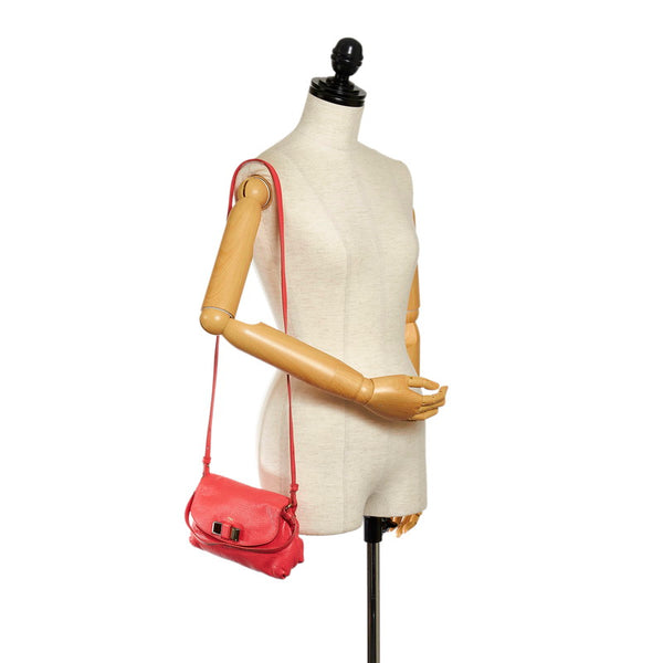 クロエ リリィ ハンドバッグ ショルダーバッグ 2WAY コーラルピンク レザー レディース Chloe 【中古】