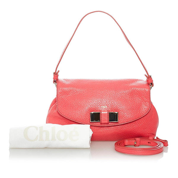 クロエ リリィ ハンドバッグ ショルダーバッグ 2WAY コーラルピンク レザー レディース Chloe 【中古】