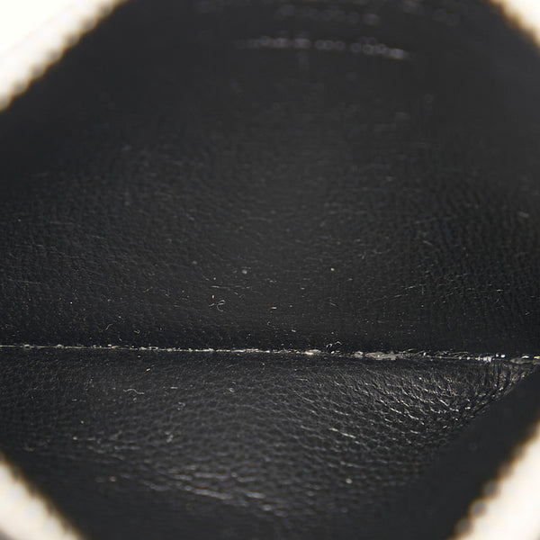 サンローラン フラグメント パスケース 458583 ホワイト レザー レディース SAINT LAURENT 【中古】