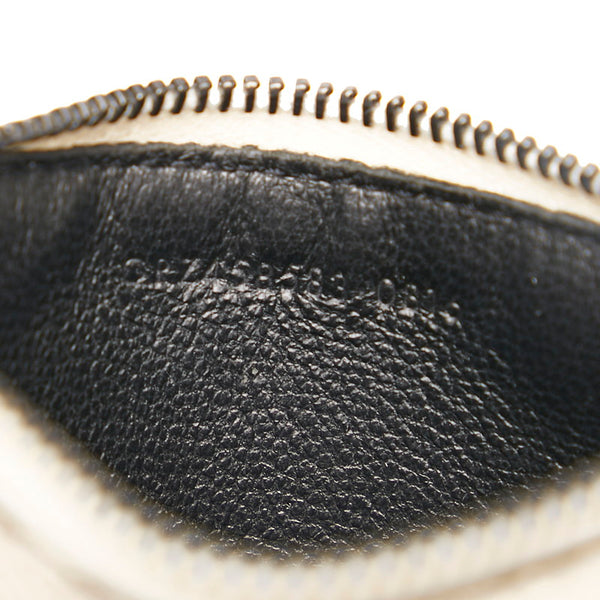 サンローラン フラグメント パスケース 458583 ホワイト レザー レディース SAINT LAURENT 【中古】