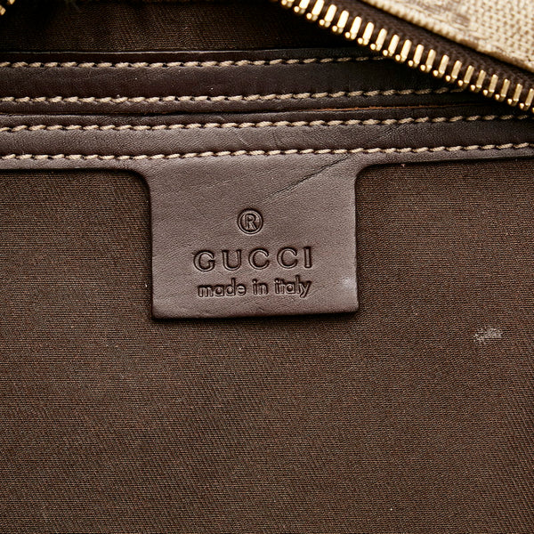 グッチ GGスプリーム 斜め掛け ショルダーバッグ 201447 ベージュ ブラウン PVC レザー レディース GUCCI 【中古】