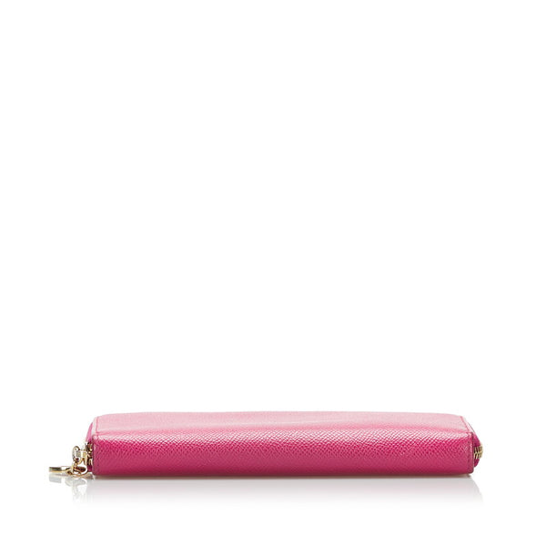 ブルガリ ラウンドファスナー 長財布 ピンク レザー レディース BVLGARI 【中古】
