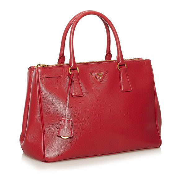 プラダ ハンドバッグ レッド レザー レディース PRADA 【中古】