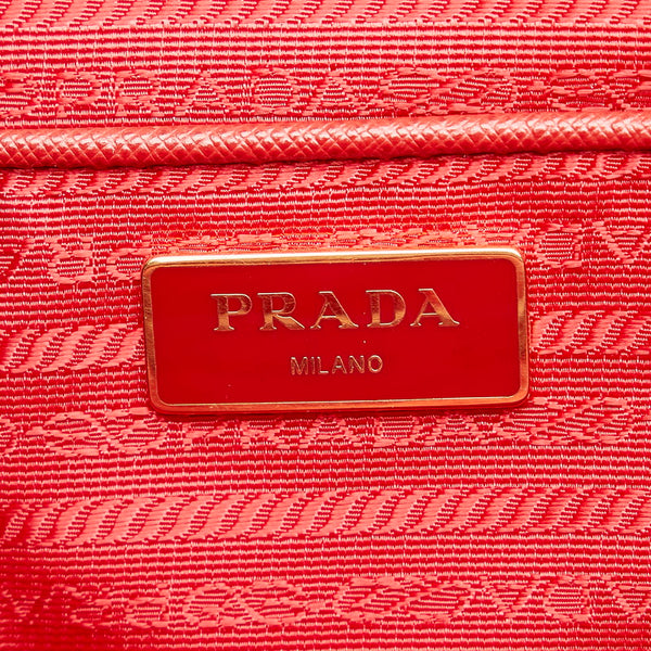 プラダ ハンドバッグ レッド レザー レディース PRADA 【中古】