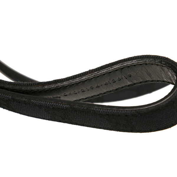 グッチ GGキャンバス ドッグ リード 首輪セット 小～中型犬 ブラック キャンバス レザー ユニセックス GUCCI 【中古】