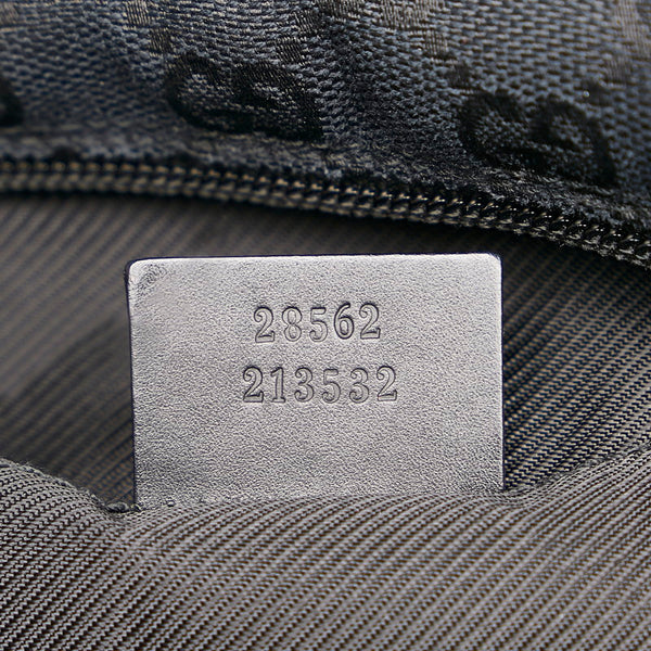 グッチ GGキャンバス 斜め掛け ショルダーバッグ 28562 ブラック キャンバス レザー レディース GUCCI 【中古】