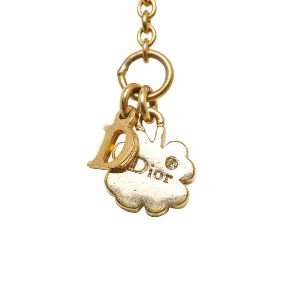 ディオール バタフライ ラインストーン ネックレス ゴールド メッキ レディース Dior 【中古】