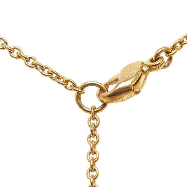 ディオール バタフライ ラインストーン ネックレス ゴールド メッキ レディース Dior 【中古】