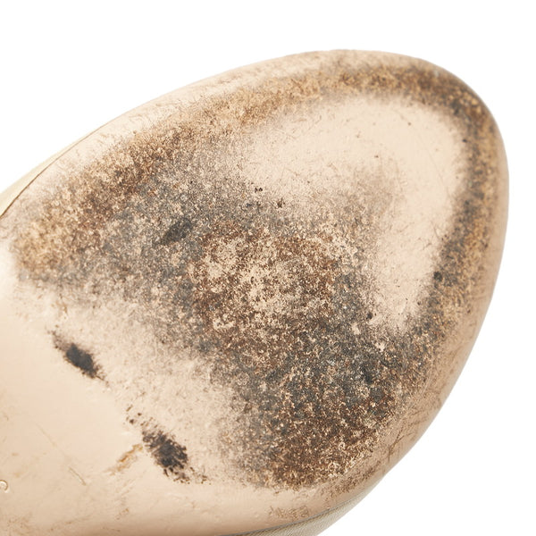 グッチ メリージェーン パンプス 446750 ベージュ レザー レディース GUCCI 【中古】