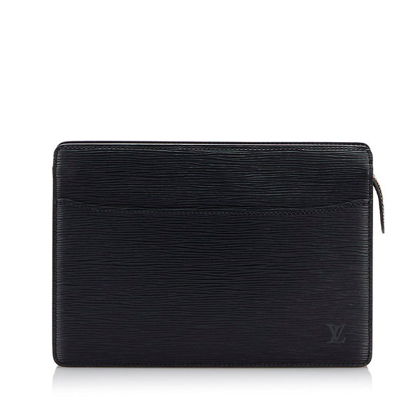 ルイ ヴィトン エピ ポシェット オム セカンドバッグ クラッチバッグ M52522 ノワール ブラック レザー レディース LOUIS VUITTON 【中古】