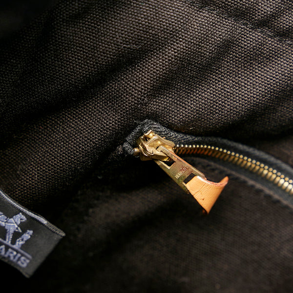 エルメス フールトゥMM ハンドバッグ トートバッグ ブラック キャンバス レディース HERMES 【中古】