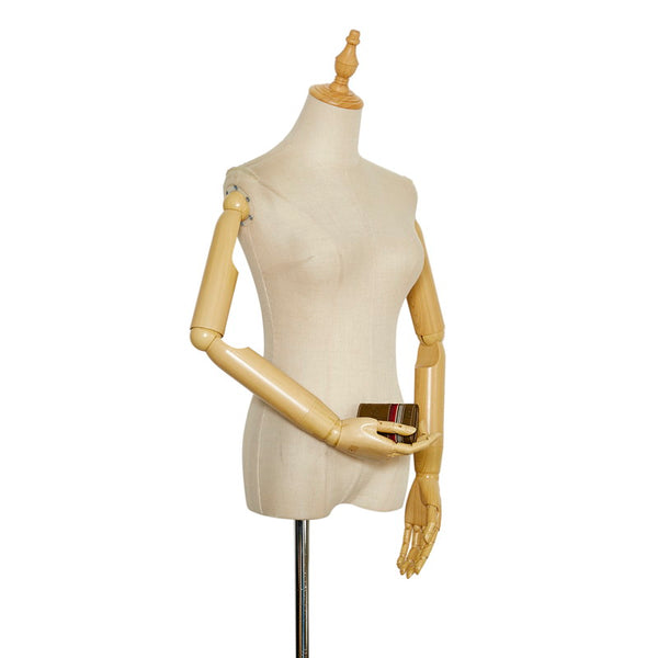 グッチ グッチシマ 6連 キーケース 138077 カーキ レザー メンズ GUCCI 【中古】