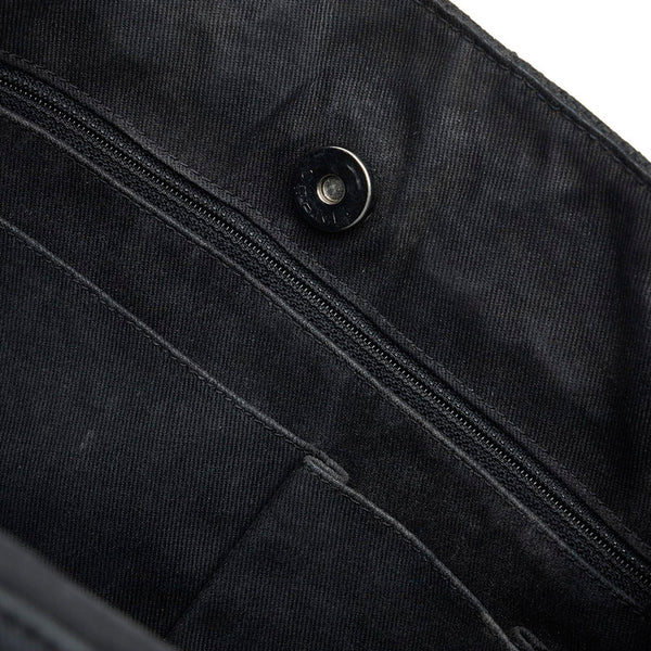 シャネル Vステッチ　 ココチャーム トートバッグ ショルダーバッグ ブラック シルバー キャンバス レザー レディース CHANEL 【中古】