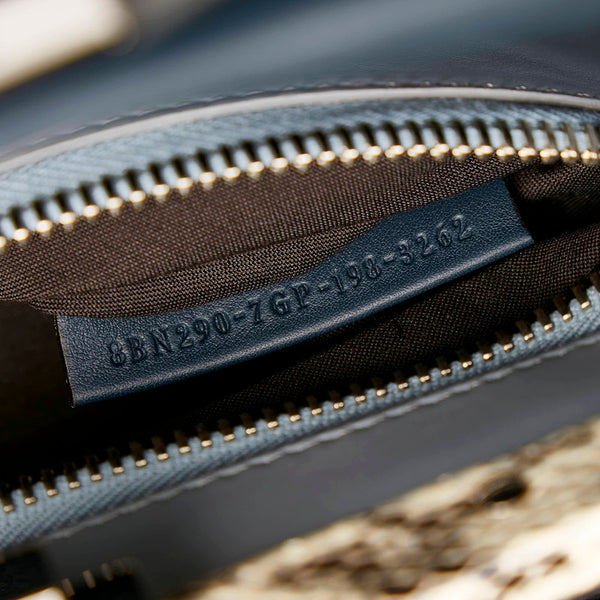 フェンディ ピーカブー ハンドバッグ ショルダーバッグ 2WAY 8BN290 ネイビー レザー レディース FENDI 【中古】