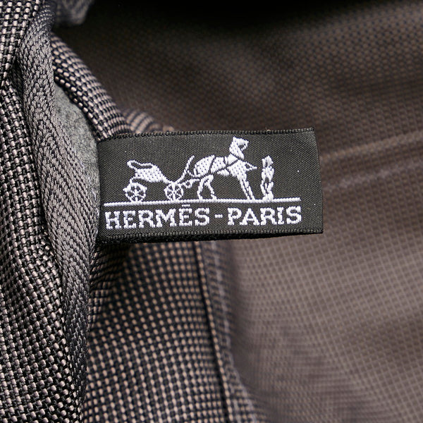 エルメス エールラインGM ハンドバッグ トートバッグ グレー キャンバス メンズ HERMES 【中古】