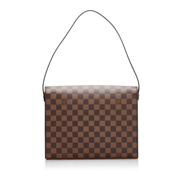 ルイ ヴィトン ダミエ トライベレッカ カレ ショルダーバッグ N51161 ブラウン PVC レザー レディース LOUIS VUITTON 【中古】
