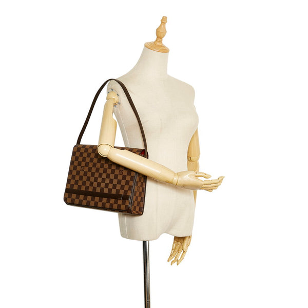 ルイ ヴィトン ダミエ トライベレッカ カレ ショルダーバッグ N51161 ブラウン PVC レザー レディース LOUIS VUITTON 【中古】