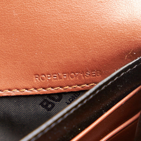 バーバリー TBモノグラム 長財布 ブラウン ブラック ホワイト PVC レザー メンズ BURBERRY 【中古】