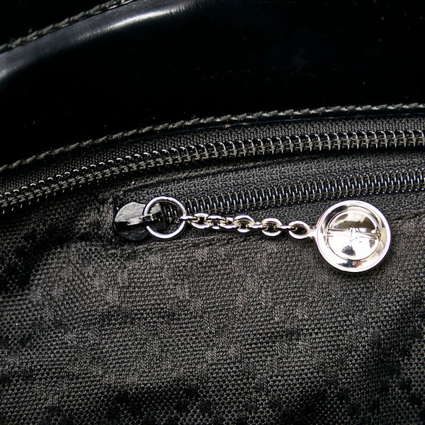 グッチ バンブー ハンドバッグ ショルダーバッグ 2WAY 002 1998 ブラック キャンバス レディース GUCCI 【中古】