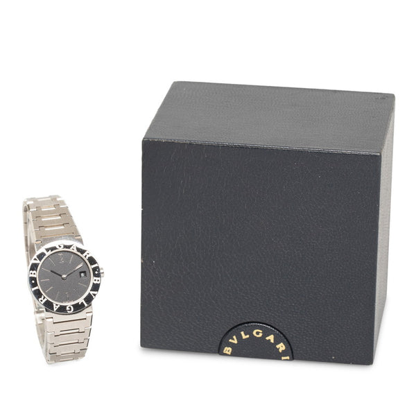 ブルガリ ブルガリブルガリ 腕時計 BB26SSD クオーツ ブラック文字盤 ステンレススチール レディース BVLGARI 【中古】