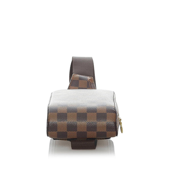ルイ ヴィトン ダミエ ジェロニモス N51994 ブラウン PVC レザー ボディバッグ メンズ LOUIS VUITTON 【中古】