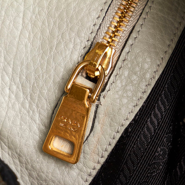 プラダ ハンドバッグ ライトグレー レザー レディース PRADA 【中古】