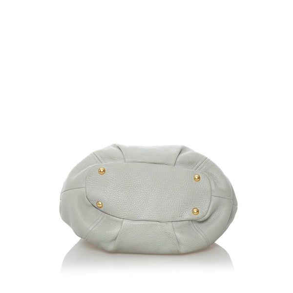 プラダ ハンドバッグ ライトグレー レザー レディース PRADA 【中古】