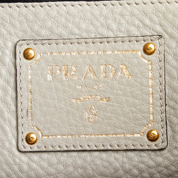 プラダ ハンドバッグ ライトグレー レザー レディース PRADA 【中古】