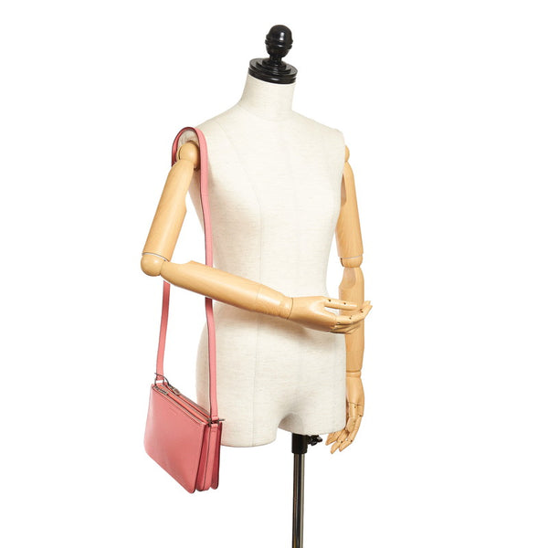 バーバリー 斜めがけ ショルダー ピンク レザー レディース BURBERRY 【中古】