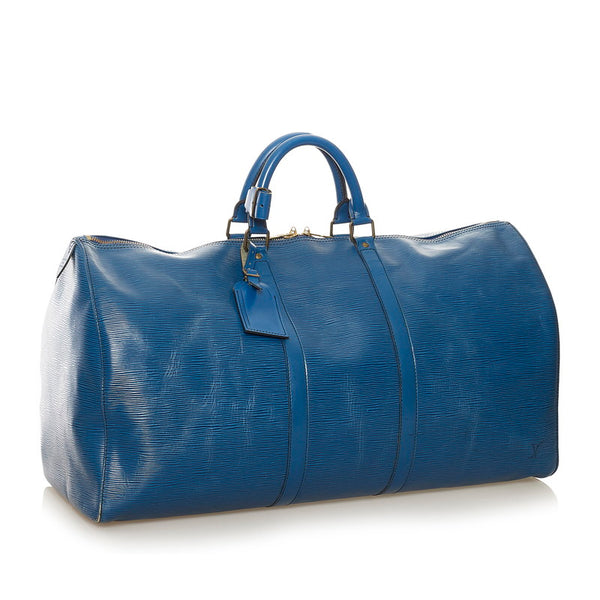 ルイ ヴィトン エピ キーポル 55 ボストンバッグ M42955 ブルー レザー レディース LOUIS VUITTON 【中古】